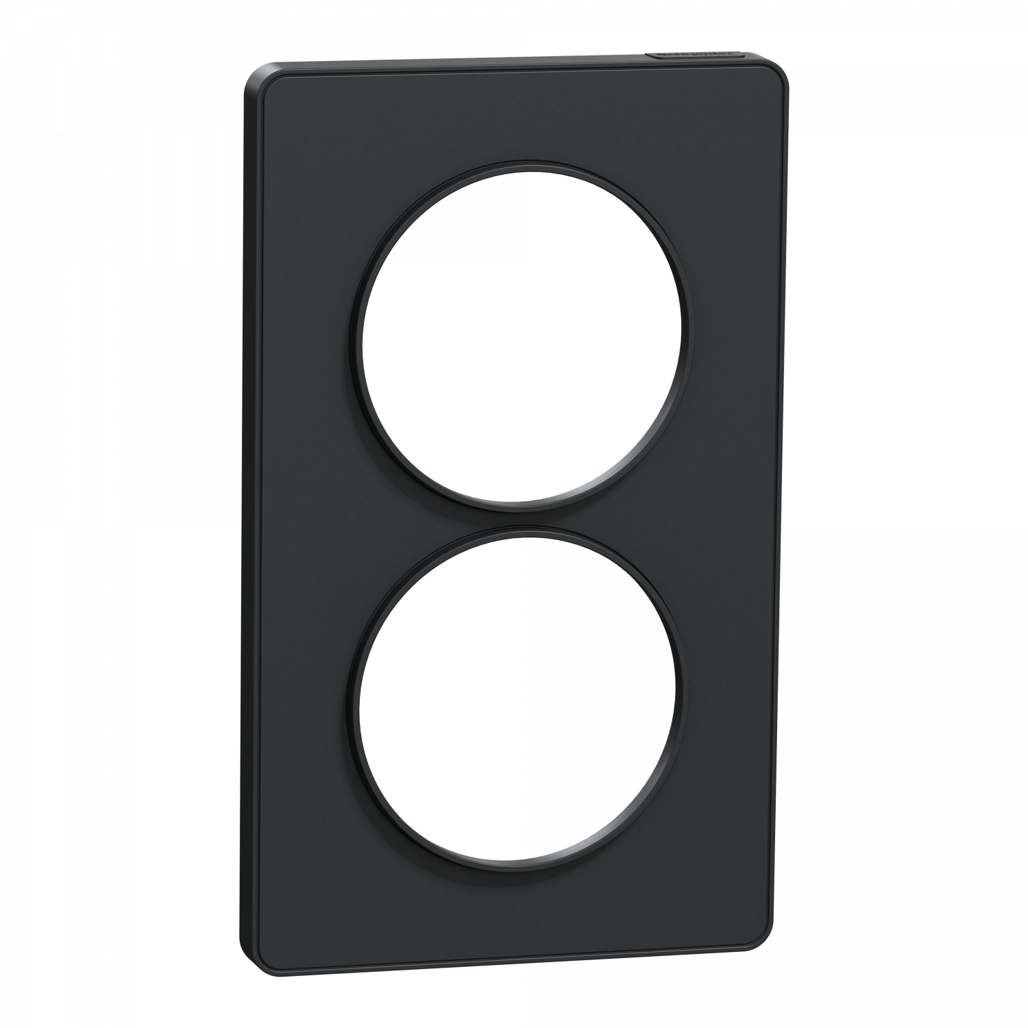 Odace Touch - plaque 2 postes verticaux entraxe 57mm anthracite