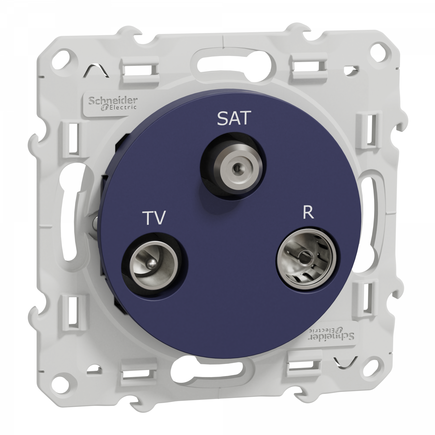 Odace - prise TV/FM/SAT - 1 entrée -  cobalt