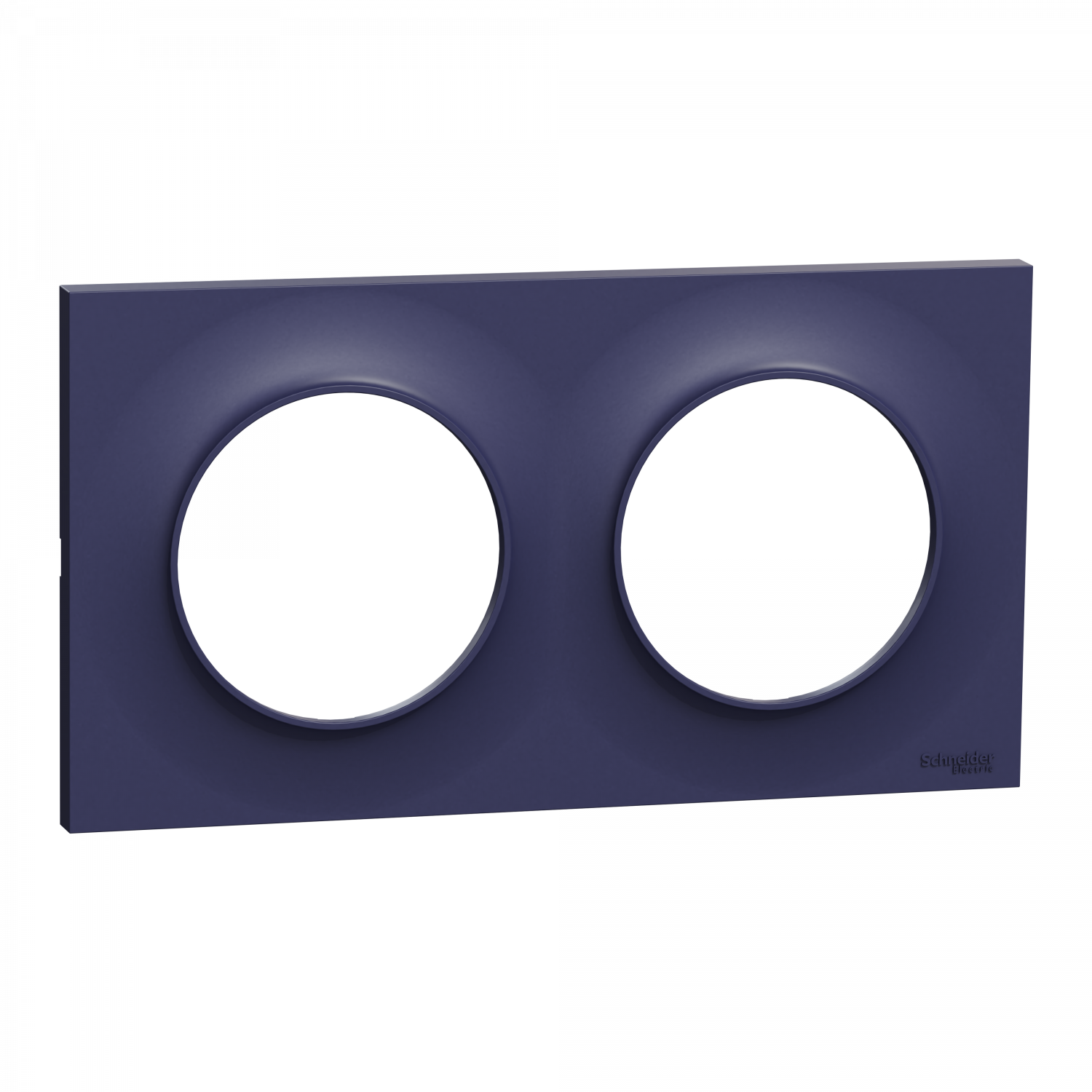 Odace Styl -  plaque 2 postes horizontaux ou verticaux entraxe 71mm bleu cobalt