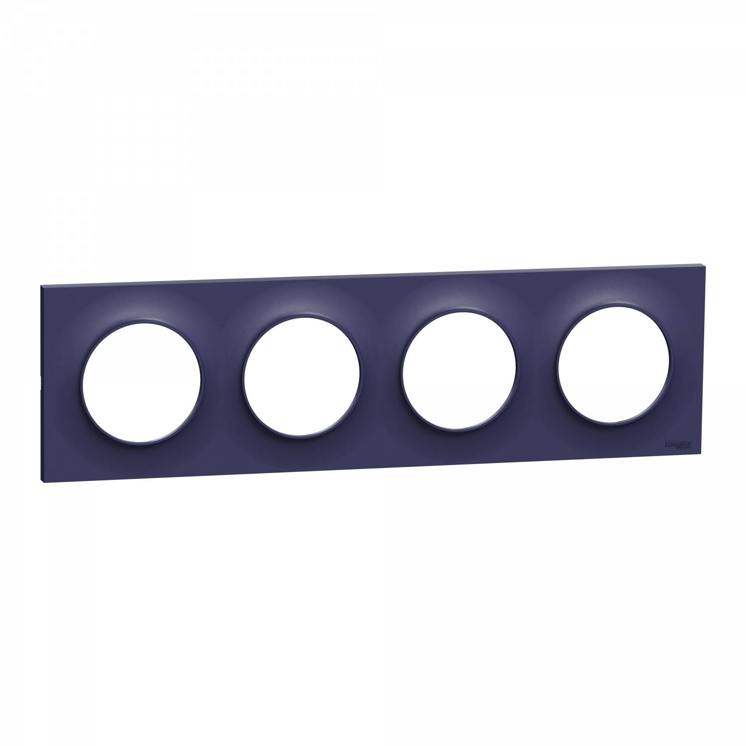 Odace Styl -  plaque 4 postes horizontaux ou verticaux entraxe 71mm bleu cobalt