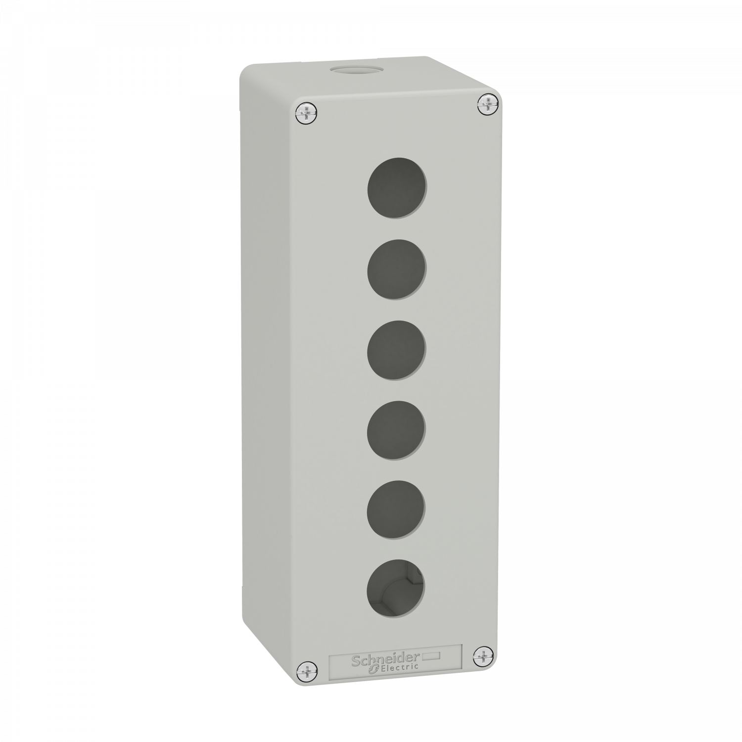 Boite métal vide grise - M25 x1 - 6 trous 22 mm - 80x220x77 mm