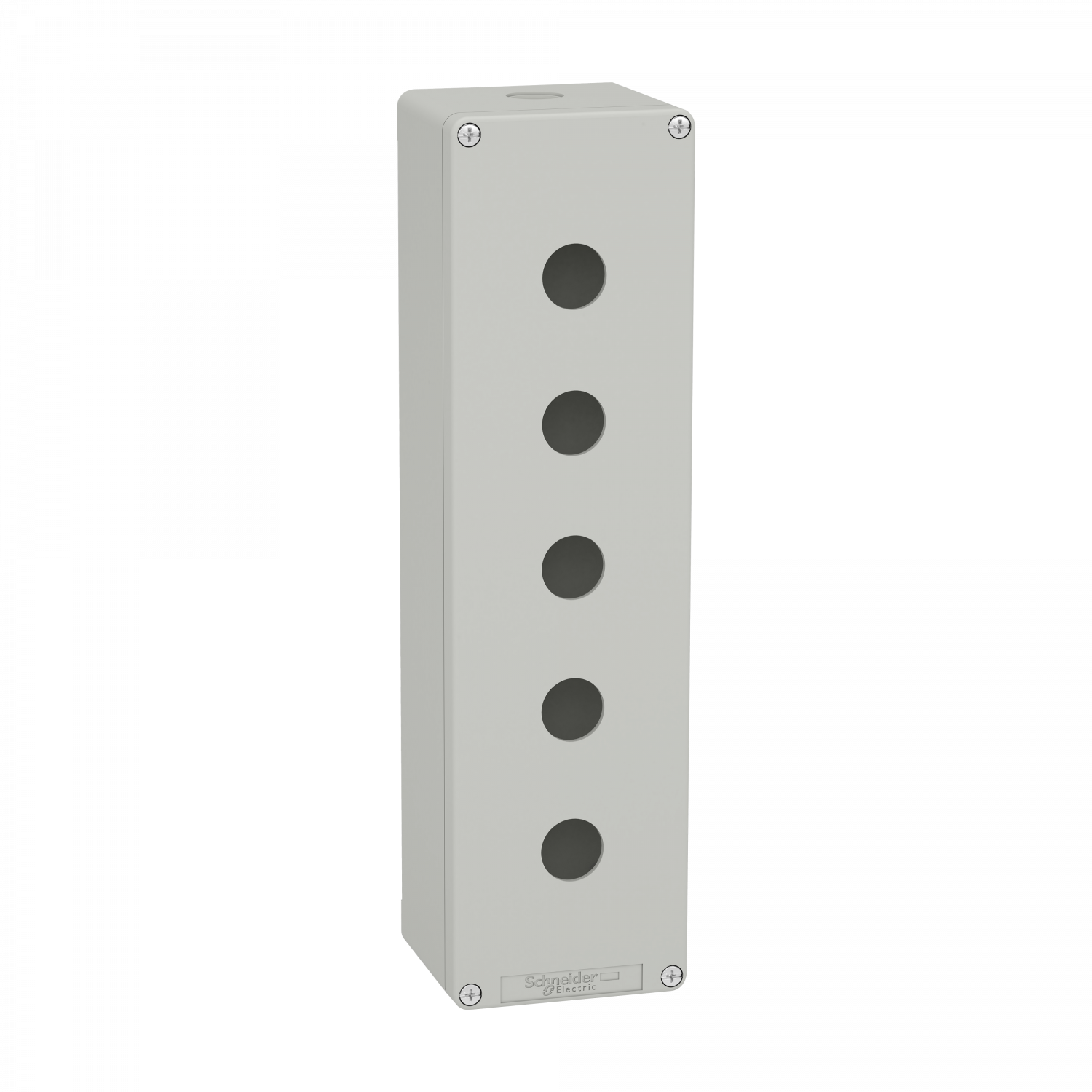 Boite métal vide grise - M32 x1 - 5 trous 22 mm - 85x310x77 mm