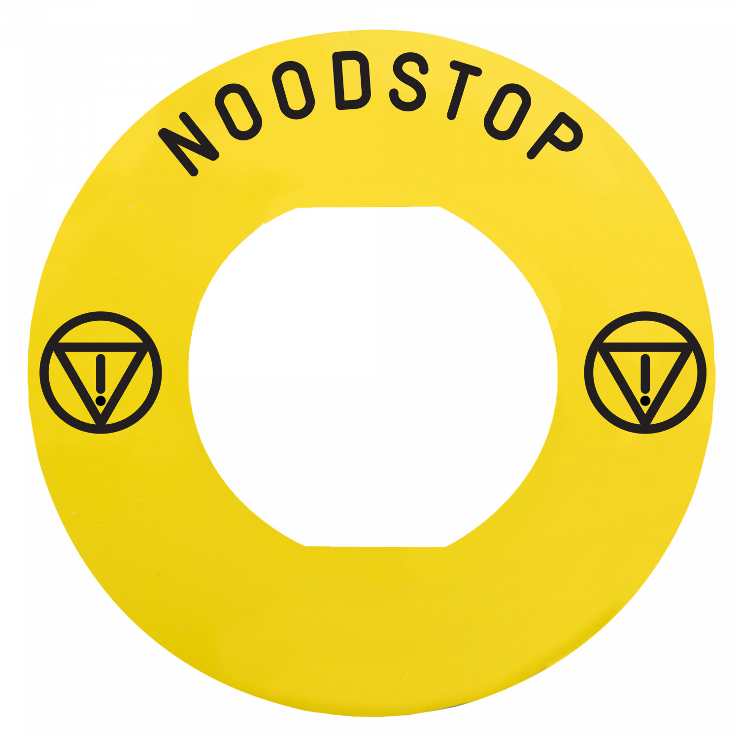 Harmony - étiquette plate - jaune - 'NOODSTOP' - Ø60 - pour ZBZ1605