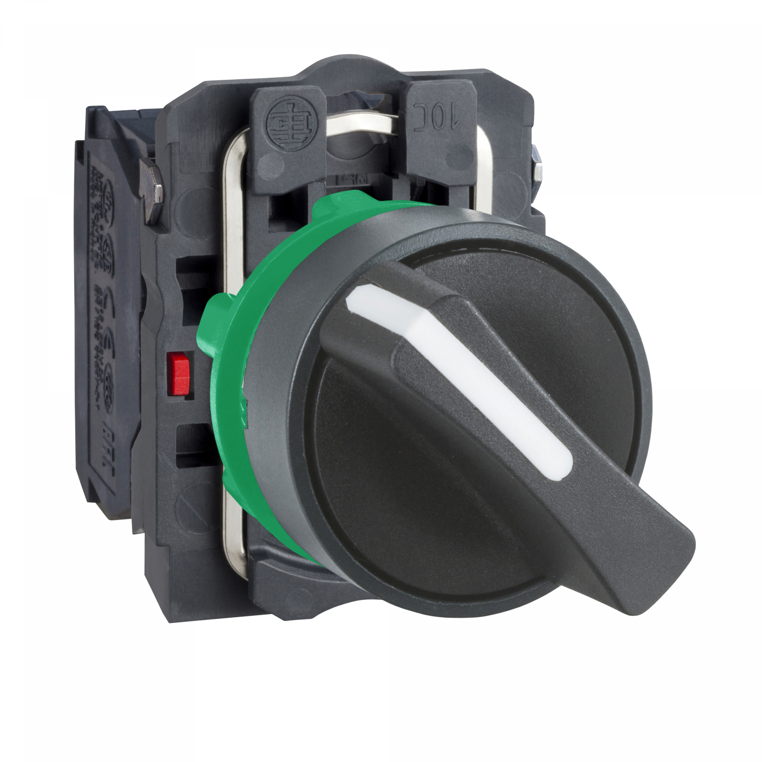 Harmony XB5 - bouton tournant manette - Ø22 - 2 pos fix - noir - 1O+1F - vis étr