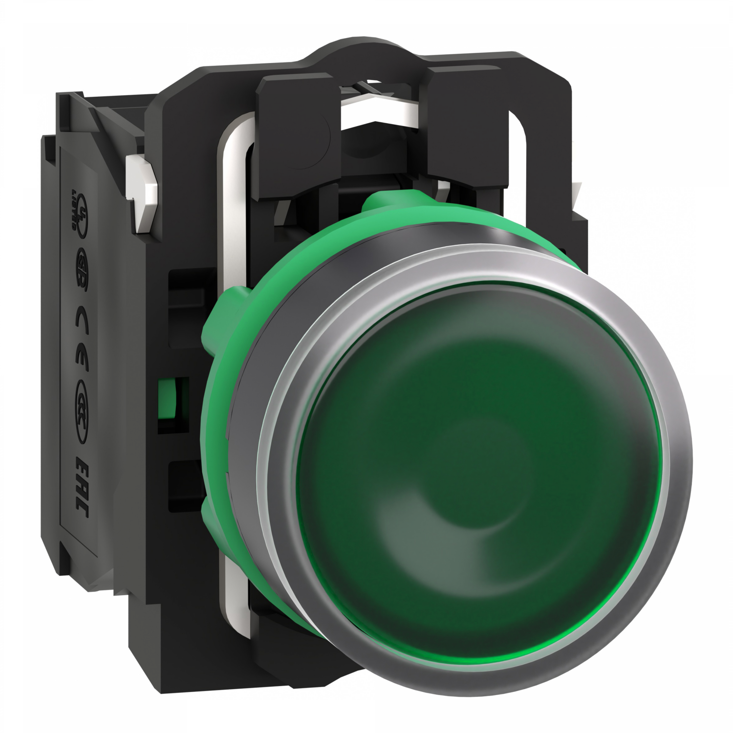 Harmony - Bouton poussour lumineux, verte, 24v