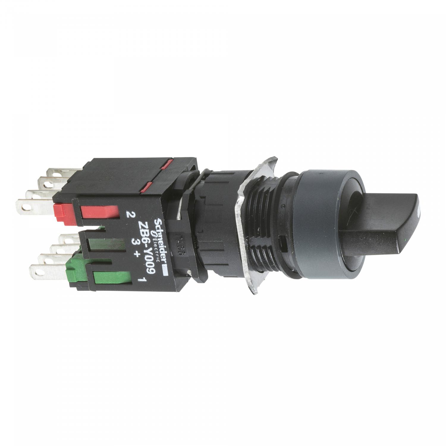 Harmony XB6 - bouton tournant - Ø16mm - à manette - 3 positions - 1O+1F - noir