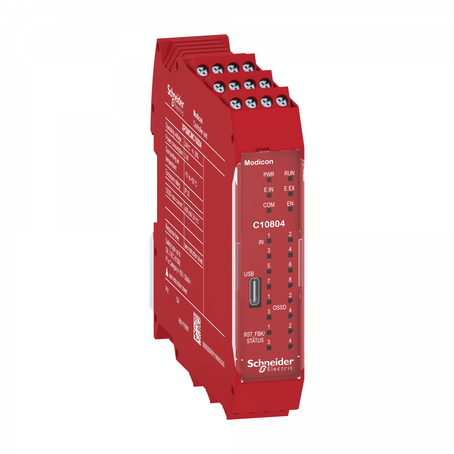 CPU-8 entrées de sécurité-4 OSSD simples-bornier à vis