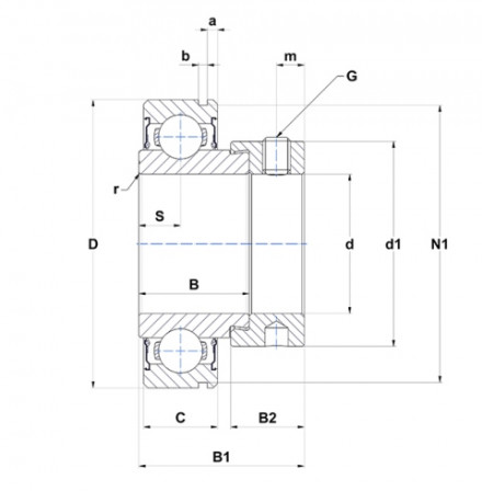 Roulement insert pour palier auto aligneur