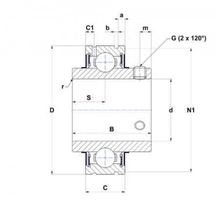 Roulement insert pour palier auto aligneur
