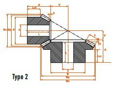 Couple conique 16/32 module 1.5