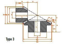 Couple conique 15/45 module 1.5