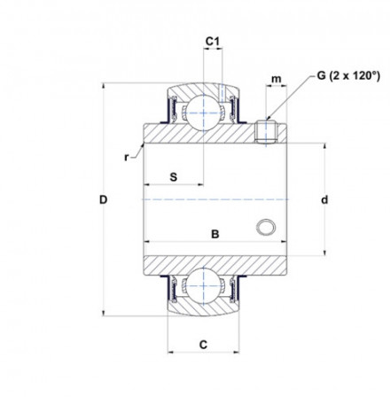 Roulement insert pour palier auto aligneur